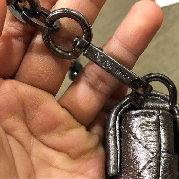 Calvin Klein Leather Crossbody Shoulder Bag Purse - Picture 9 of 16